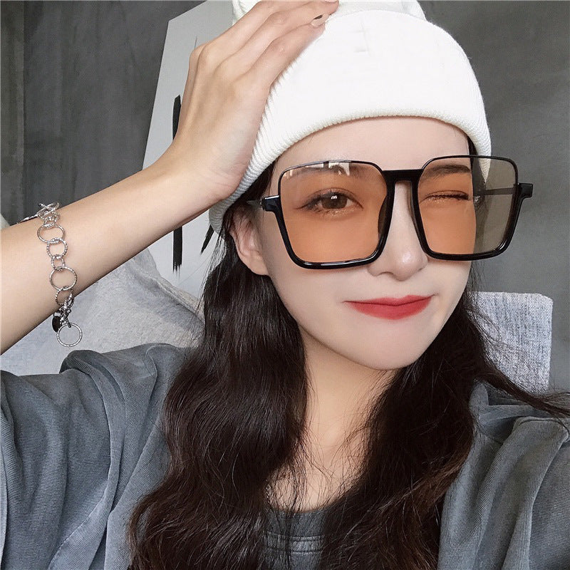 Wholesale PC Large Frame Lower Half Frame Sunglasses for Men and Women